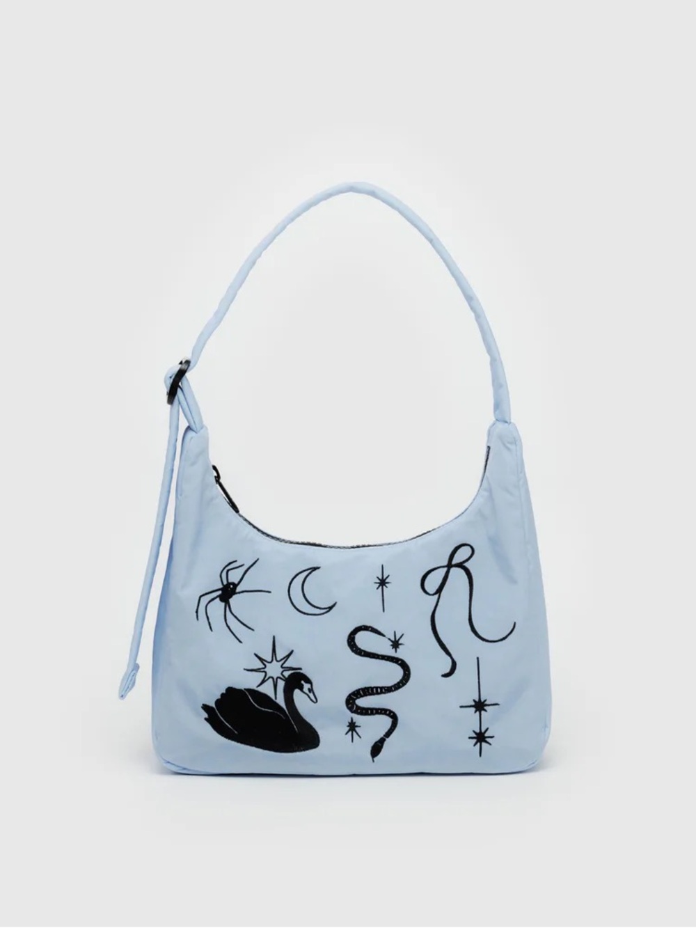 Baggu Mini Nylon Shoulder Bag Embroidered Ballet Icons